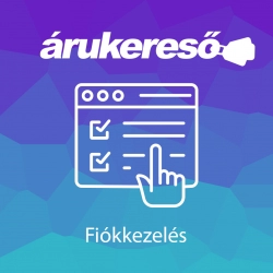 Árukereső fiókkezelés