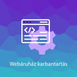Webáruház karbantartása